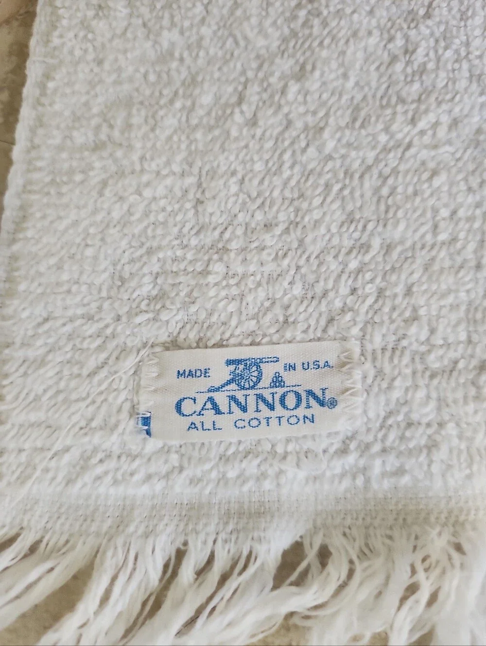 Lot of 2 Vtg Cannon Beach Towel w fringe Good Catch Sailfish graphic 60s 70s